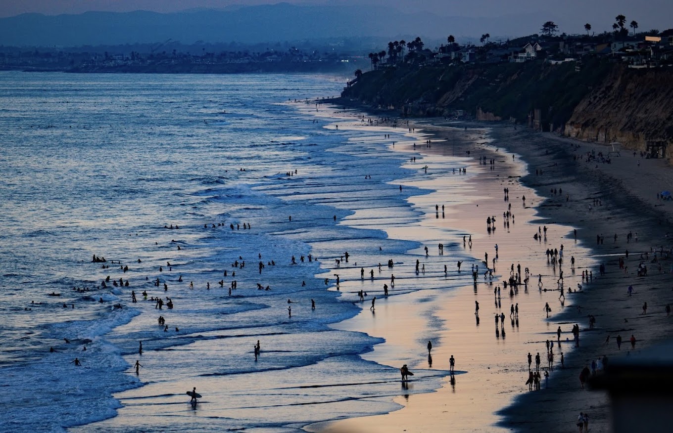 Encinitas coastal bluffs at golden hour