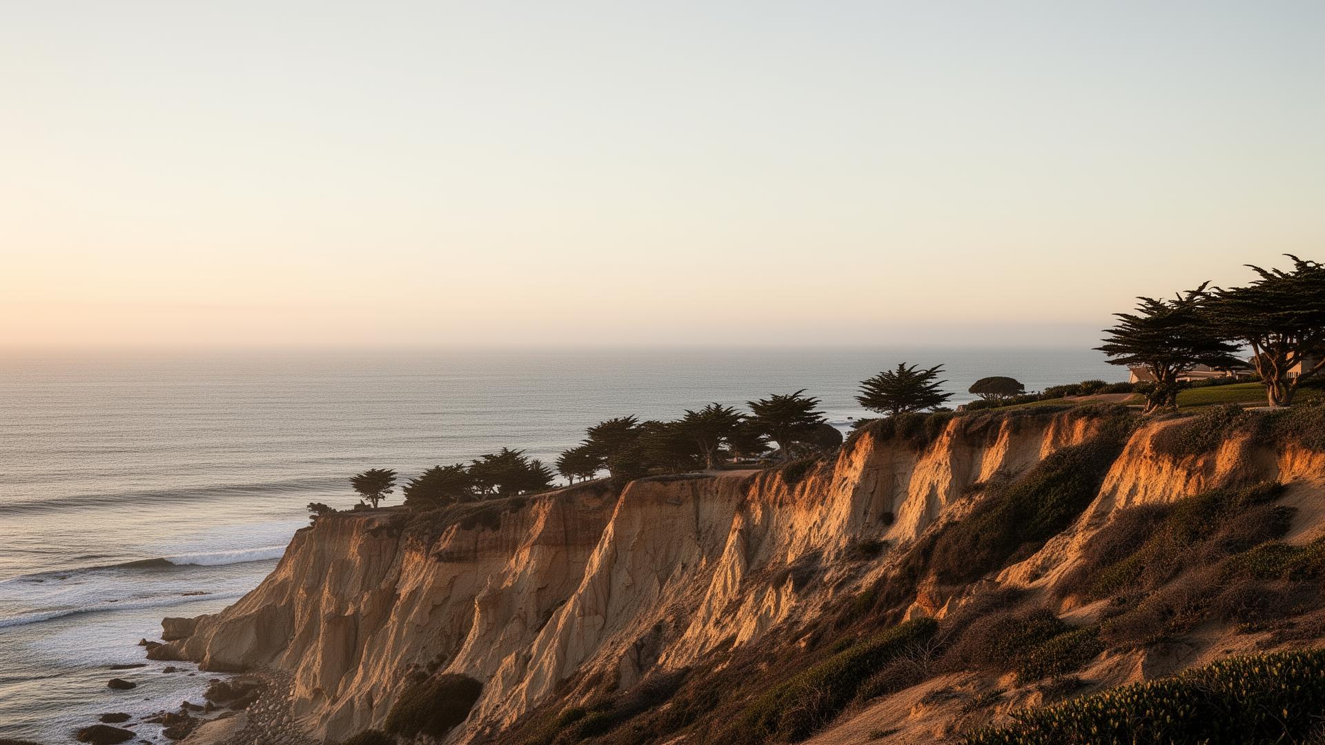 Encinitas coastal bluffs at golden hour